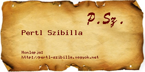 Pertl Szibilla névjegykártya